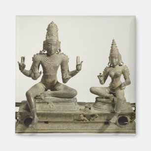 Somaskanda, Chola, Tamil Nadu (brons) Magneet