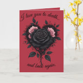 Somber Beauty Of Gothic Roses Kaart (Gele Bloem)