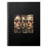Somber Faces – AI Art Notebook Notitieboek (Voorkant)