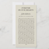 Somber Gradient Photo Memorial Service Hartelijk d Bedankkaart (Achterkant)