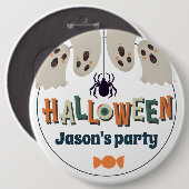 somber Halloween Ronde Button 6,0 Cm (Voorkant /achterkant)