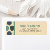 somber oceaan trendy polka dot patroon etiket (Insitu)