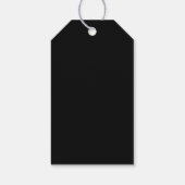 Somber Skelet Halloween | Zwarte Griezelige Botani Cadeaulabel (Achterkant)