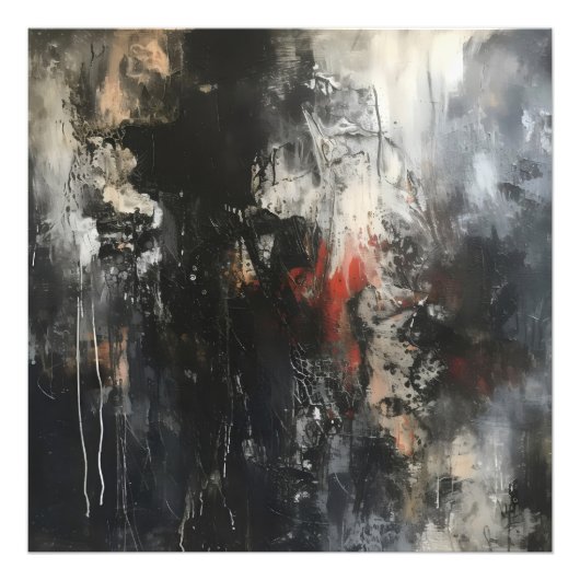 sombere Abstracte kunst Foto Afdruk (Voorkant)