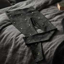 Sombere Gotische Obsidiaan Barok Ravenprint Leggings