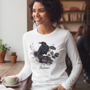 Sombere Gotische Raaf Donkere Academie Tri-Blend Shirt