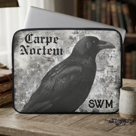 Sombere Obsidiaan Gotische Raaf Laptop Sleeve