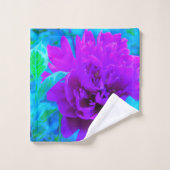 Sombere paarse pioen met mooi blad bad handdoek (Wasdoekje)