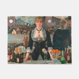 Sombere Parijse Barman Manet Een bar in de Folies- Deurmat