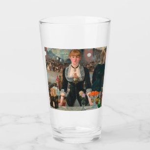 Sombere Parijse Barman Manet Een bar in de Folies- Glas