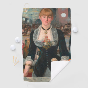 Sombere Parijse Barman Manet Een bar in de Folies- Golfhanddoek