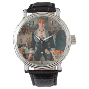 Sombere Parijse Barman Manet Een bar in de Folies- Horloge