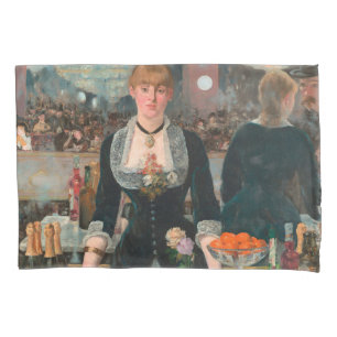Sombere Parijse Barman Manet Een bar in de Folies- Kussensloop