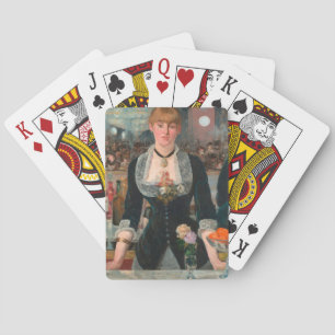 Sombere Parijse Barman Manet Een bar in de Folies- Pokerkaarten