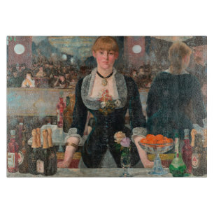 Sombere Parijse Barman Manet Een bar in de Folies- Snijplank