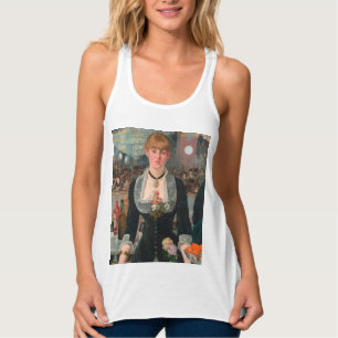 Sombere Parijse Barman Manet Een bar in de Folies- Tanktop