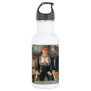 Sombere Parijse Barman Manet Een bar in de Folies- Waterfles