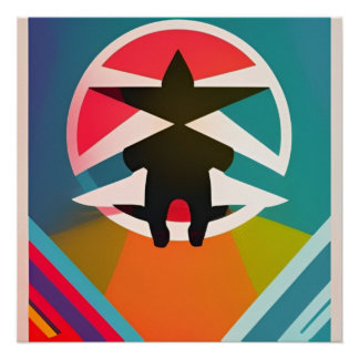 Sombra Abstracta y Color Perfect Poster