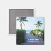 Sombrero Beach Entrance, Marathon, Florida Keys Magneet (Voorkant / Achterkant)