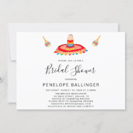 Sombrero Bridal Fiesta Invitations, Vrijgezellenfe Kaart