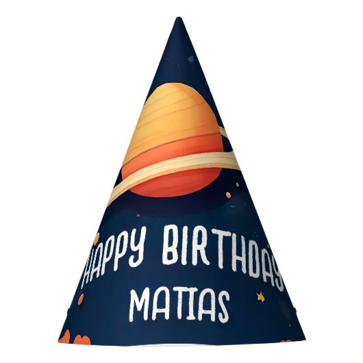 Sombrero cumpleaños personalizado feesthoedjes (Voorkant)