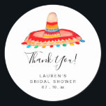 Sombrero Dank je Bridal Fiesta Ronde Sticker<br><div class="desc">Sombrero Dank u Bridal Fiesta Classic Round Sticker (Bewerken)</div>