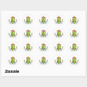 Sombrero draagt Cactus met Maracas Ronde Sticker (Vel)