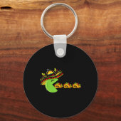 Sombrero eet grappige taco's met snorren Cinco D Sleutelhanger (Voorkant)
