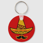 Sombrero en Mustache Sleutelhanger (Voorkant)
