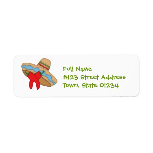 Sombrero en Peppers Mailing Labels (Voorkant)
