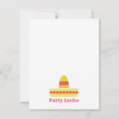 Sombrero en snor Mexicaanse feest Kaart (Achterkant)