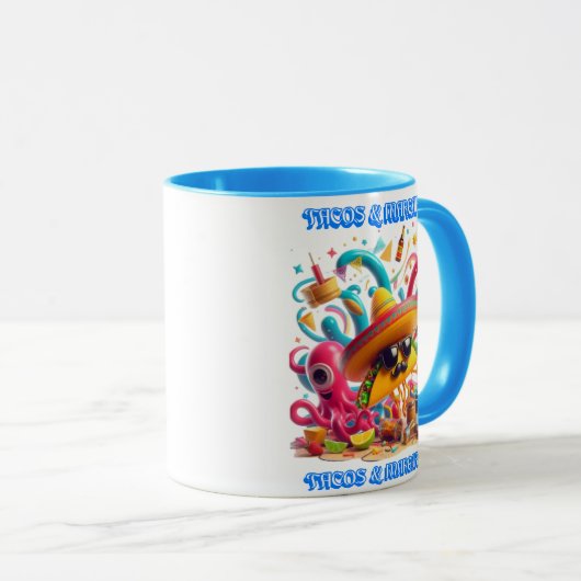 Sombrero en zonnebril taco's en margarita's mok (Voorkant rechts)