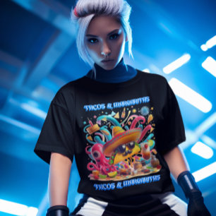 Sombrero en zonnebril taco's en margarita's t-shirt