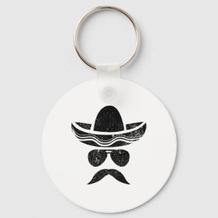 Sombrero Face Cinco de Mayo Mexican Fiesta Party K Sleutelhanger
