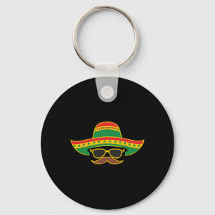Sombrero Face Cinco de Mayo Mexican Fiesta Party K Sleutelhanger