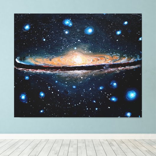 Sombrero galaxy canvas afdruk (Insitu (Houten vloer))