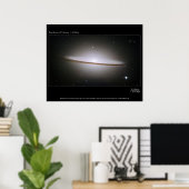 Sombrero Galaxy, de grootste Hubble mozaïeken ooit Poster (Thuiskantoor)