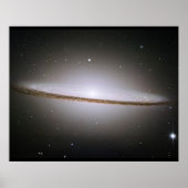 Sombrero Galaxy Hubble Telescope Afbeelding Poster (Voorkant)