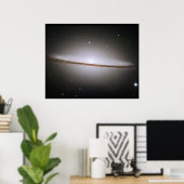 Sombrero Galaxy Hubble Telescope Afbeelding Poster (Thuiskantoor)