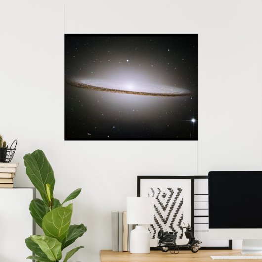 Sombrero Galaxy Hubble Telescope Afbeelding Poster (Thuiskantoor)