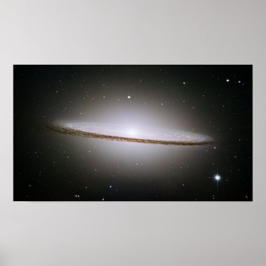 Sombrero Galaxy (Hubble Telescope) Poster (Voorkant)