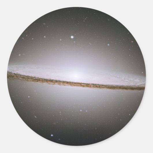 Sombrero Galaxy (Hubble Telescope) Ronde Sticker (Voorkant)