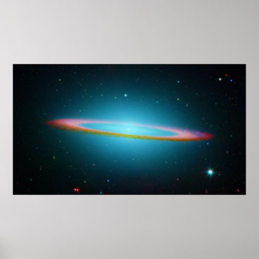 Sombrero Galaxy in infrarood licht Poster (Voorkant)