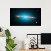 Sombrero Galaxy in infrarood licht Poster (Thuiskantoor)