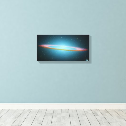 Sombrero Galaxy - M104 - omwikkeld canvas (Insitu (Houten vloer))