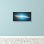 Sombrero Galaxy - M104 - omwikkeld canvas Afdruk (Insitu (Houten vloer))