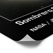 Sombrero Galaxy (Messier 104) - Ruimtetelescoop Poster (Hoek)
