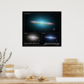Sombrero Galaxy (Messier 104) - Ruimtetelescoop Poster (Keuken)