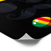 Sombrero Gezicht Cinco De Mayo Snor Feest Mannen B Poster (Hoek)