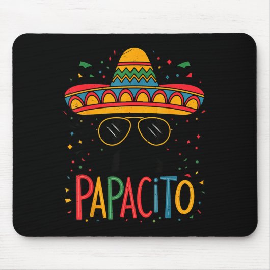 Sombrero Gezicht Papacito Cinco Mayo Feest Grappig Muismat (Voorkant)
